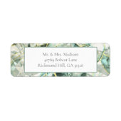 Étiquettes d'adresse de retour d'Aventurine verte (Devant)