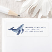 Étiquettes d'adresse de retour de baleine (En situation)