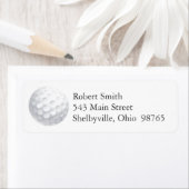 Étiquettes d'adresse de retour de balle de golf (En situation)