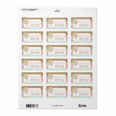 Étiquettes d'adresse de retour de ballon à air cha (Feuille entière)