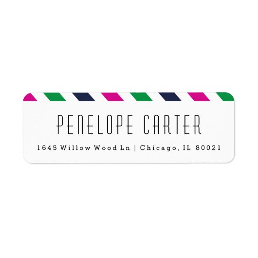 Étiquettes d'adresse de retour de bande de pré-liv (Devant)