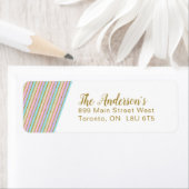 Étiquettes d'adresse de retour de bandes de licorn (En situation)