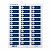 Étiquettes d'adresse de retour de baseball sur ble (Feuille entière)