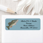 ÉTIQUETTES D'ADRESSE DE RETOUR DE BASES LARGEMOUTH (En situation)