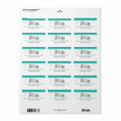 Étiquettes d'adresse de retour de bicyclette Tande (Feuille entière)