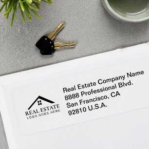 Étiquettes d'adresse de retour de biens immobilier