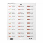 Étiquettes d'adresse de retour de biscuits au ging (Feuille entière)