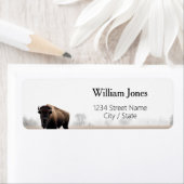 Étiquettes d'adresse de retour de bison (En situation)