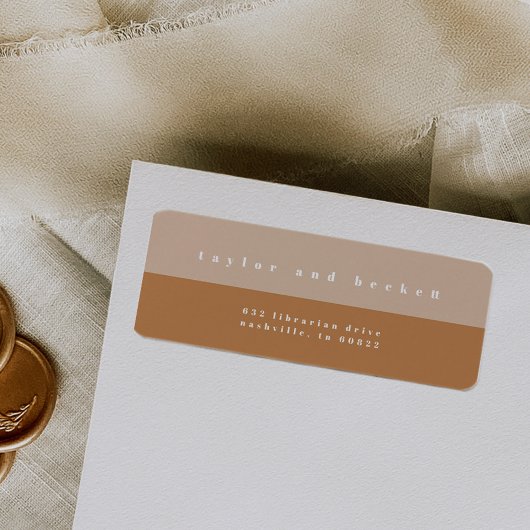 Étiquettes d'adresse de retour de bloc de couleur 