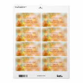 Étiquettes d'adresse de retour de brouillard autom (Feuille entière)