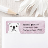 Étiquettes d'adresse de retour de Bulldog en angla (En situation)