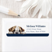 Étiquettes d'adresse de retour de Bulldog en angla (En situation)