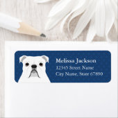 Étiquettes d'adresse de retour de Bulldog en angla (En situation)