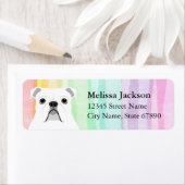 Étiquettes d'adresse de retour de Bulldog en angla (En situation)