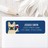 Étiquettes d'adresse de retour de Bulldog en franç (En situation)