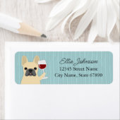 Étiquettes d'adresse de retour de Bulldog en franç (En situation)