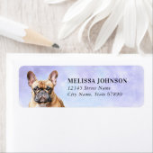 Étiquettes d'adresse de retour de Bulldog en franç (En situation)