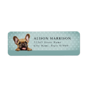 Étiquettes d'adresse de retour de Bulldog en franç
