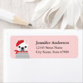 Étiquettes d'adresse de retour de Bulldog en franç (En situation)