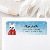 Étiquettes d'adresse de retour de Bulldog en franç (En situation)