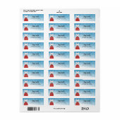 Étiquettes d'adresse de retour de Bulldog en franç (Feuille entière)