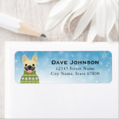 Étiquettes d'adresse de retour de Bulldog en franç (En situation)