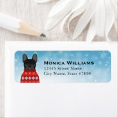 Étiquettes d'adresse de retour de Bulldog en franç (En situation)