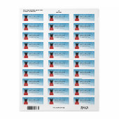 Étiquettes d'adresse de retour de Bulldog en franç (Feuille entière)