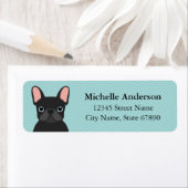 Étiquettes d'adresse de retour de Bulldog en franç (En situation)