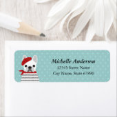 Étiquettes d'adresse de retour de Bulldog en franç (En situation)