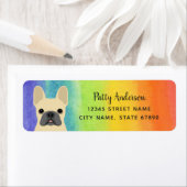 Étiquettes d'adresse de retour de Bulldog en franç (En situation)