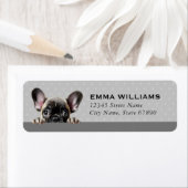 Étiquettes d'adresse de retour de Bulldog en franç (En situation)