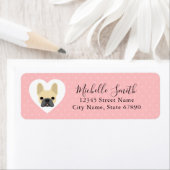 Étiquettes d'adresse de retour de Bulldog en franç (En situation)