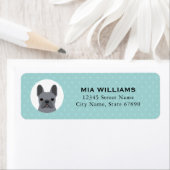 Étiquettes d'adresse de retour de Bulldog en franç (En situation)