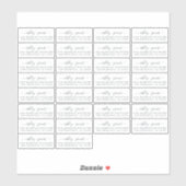 Étiquettes d'adresse de retour de calligraphie 2 x (Feuille)