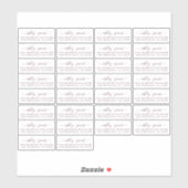 Étiquettes d'adresse de retour de calligraphie tra (Feuille)