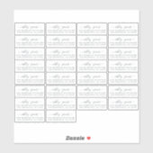 Étiquettes d'adresse de retour de calligraphie tra (Feuille)