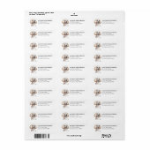 Étiquettes d'adresse de retour de caniche (Feuille entière)