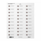 Étiquettes d'adresse de retour de canicules (Feuille entière)