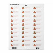 Étiquettes d'adresse de retour de capybara drôles (Feuille entière)