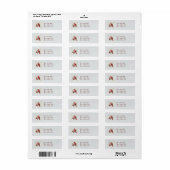 Étiquettes d'adresse de retour de Cardinal assorti (Feuille entière)