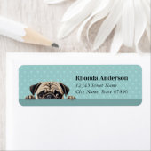 Étiquettes d'adresse de retour de carlin (En situation)