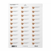 Étiquettes d'adresse de retour de Cavoodle (Feuille entière)
