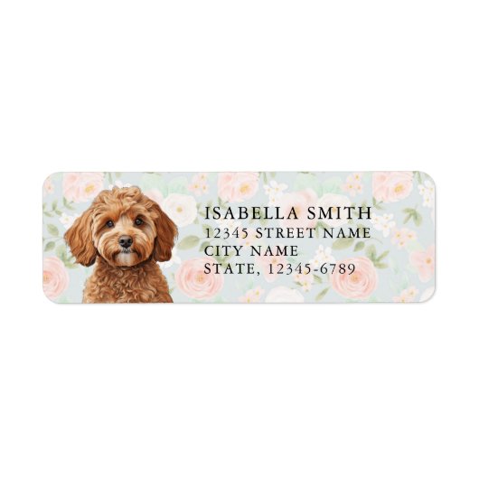 Étiquettes d'adresse de retour de Cavoodle (Devant)