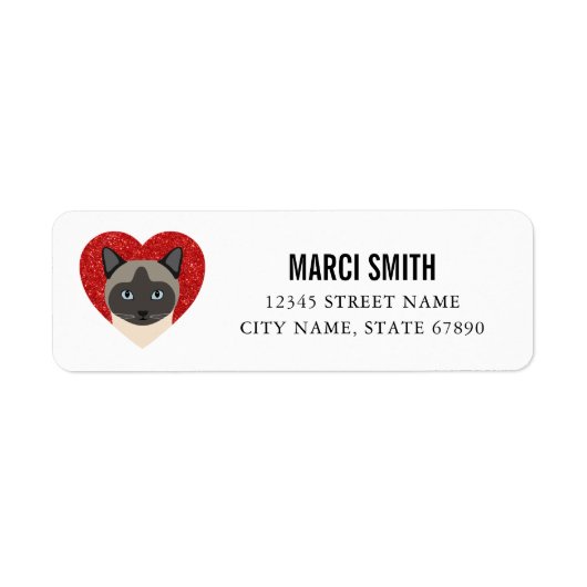 Étiquettes d'adresse de retour de chat (Devant)