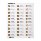 Étiquettes d'adresse de retour de chat (Feuille entière)