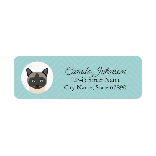 Étiquettes d'adresse de retour de chat (Devant)
