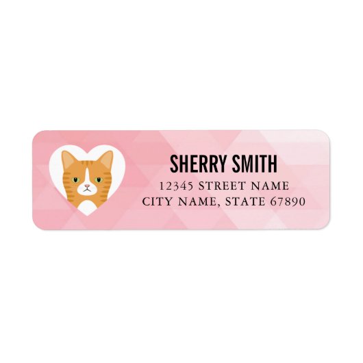 Étiquettes d'adresse de retour de chat (Devant)