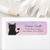 Étiquettes d'adresse de retour de chat (En situation)