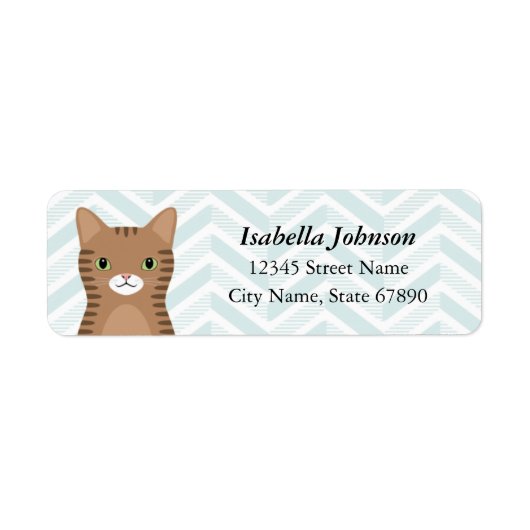 Étiquettes d'adresse de retour de chat (Devant)